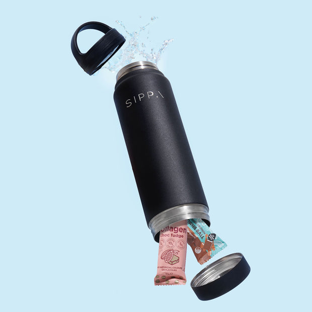 Sippa - Matte Black Water Bottle