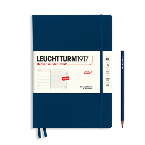 Leuchtturm 1917 - Weekly Planner & Notebook Composition (B5) 2024 With Booklet - Navy