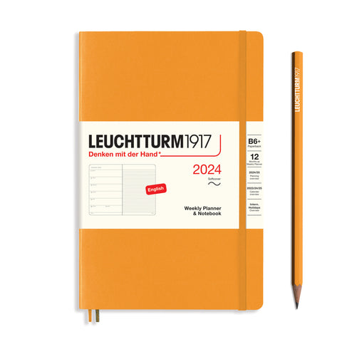 Leuchtturm 1917 - Weekly Planner & Notebook Composition (B6+) 2024 Soft Cover - Rising Sun