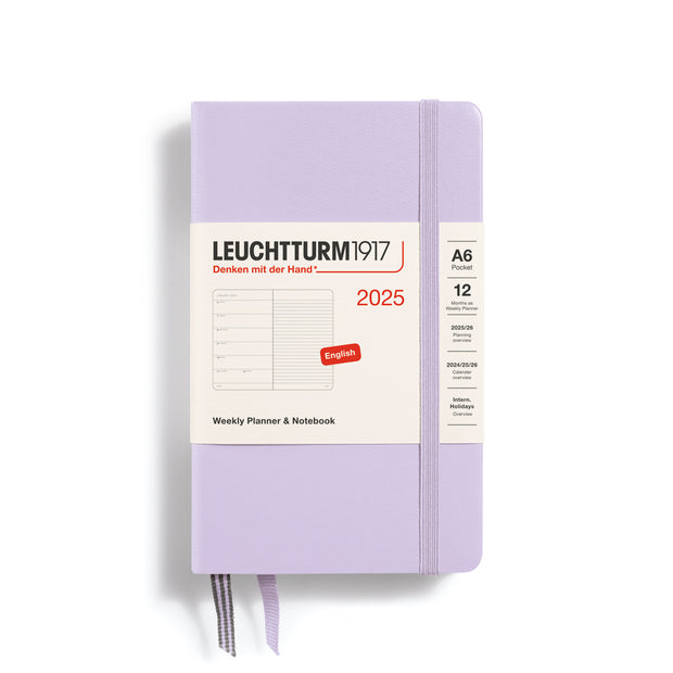 Leuchtturm1917 - Weekly Planner & Notebook 2025, Pocket (A6) Hardcover, Lilac