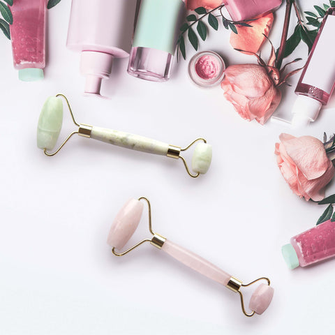 Facial Rollers - Jade & Rose Quartz