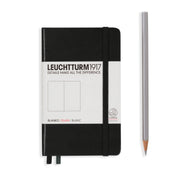 Leuchttrum - Notebook Pocket (A6) Hardcover, 185 Numbered Pages, Plain, Black