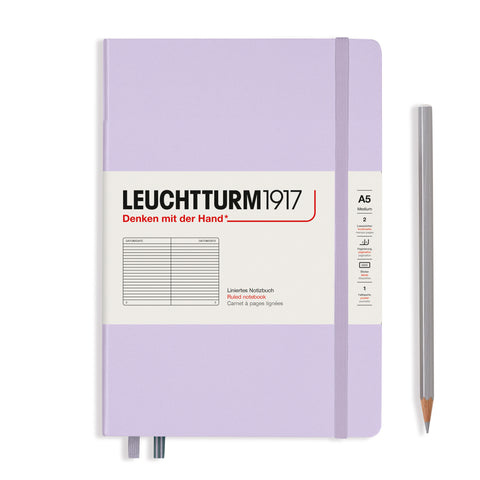 Leuchttrum - Notebook Hardcover Medium (A5), 251 pages, Ruled, Lilac