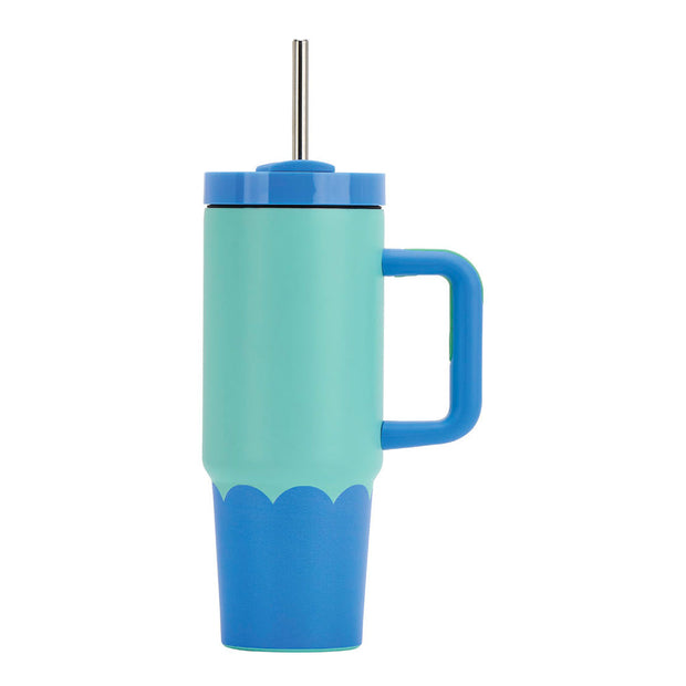 Annabel Trends - Super Sip - Stainless Steel - Wave Aqua & Blue