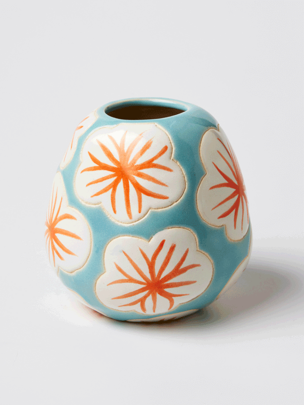 Jones & Co. - Pollen White Hibiscus Vase