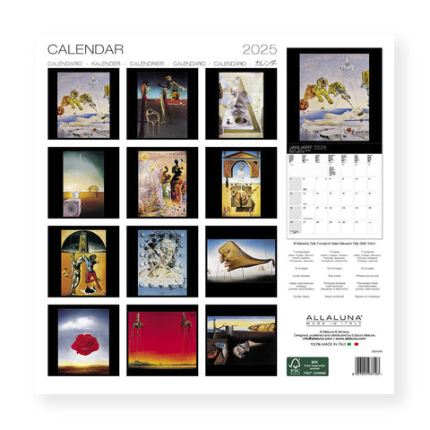 Dali 12" x 12" 2025 Wall Calendar