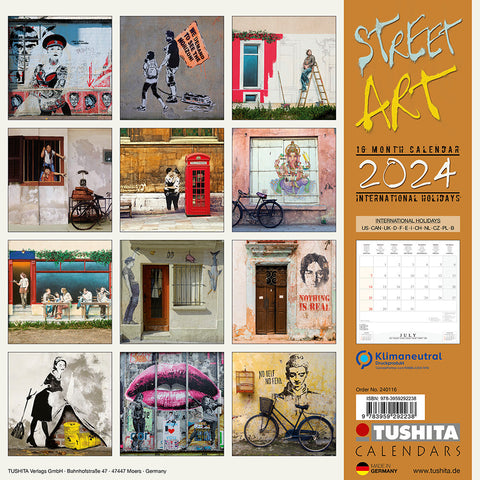 2024 World Street Art - Square Wall Calendar