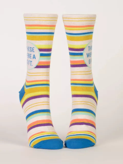 Blue Q - These Were a Gift - Women’s Crew Socks