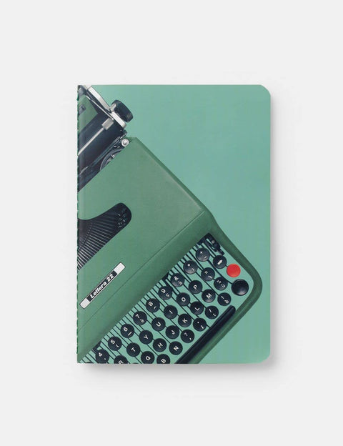 Olivetti - Green Small Sewn Lined Notebook Paperback