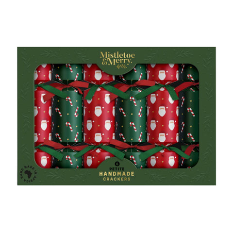 Mistletoe & Merry Petite 12s: Santa & Candy Cane Christmas Crackers