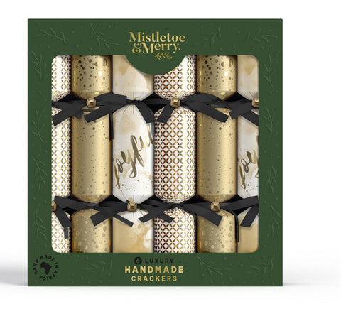 Mistletoe & Merry Luxury: Modern Gold Patterns Christmas Crackers