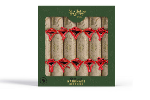 Mistletoe & Merry Deluxe: Kraft Gold Patterns Christmas Cracker