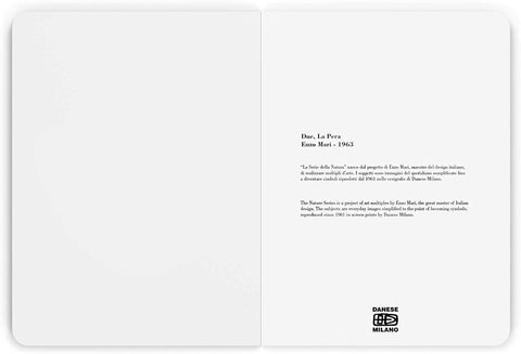 Enzo Mari - Pear A5 Single Line Notebook Soft Cover
