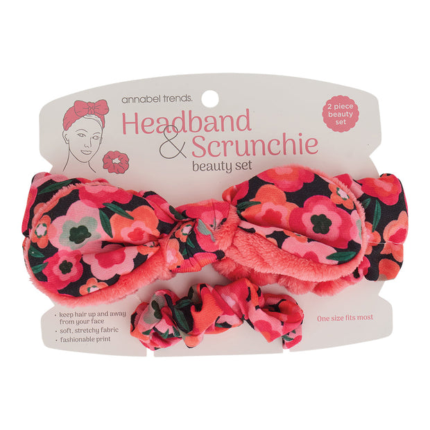 Annabel Trends - Printed Headband & Scrunchie Set