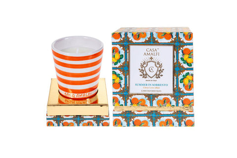 Casa Amalfi - Summer In Sorrento Hand Painted Candle - A Citrus Love Affair 200gm