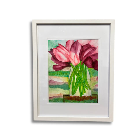 Tulips In Vase Framed Artwork