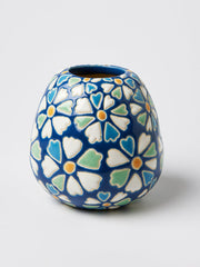 Jones & Co. - Pollen Blue Daisy Vase