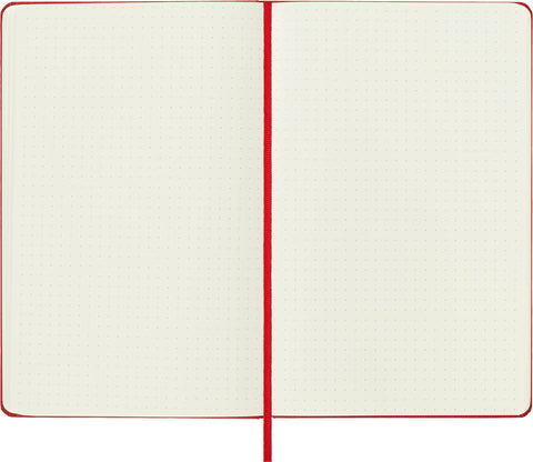 Moleskine - Classic Hard Cover Notebook - Dot Grid - Large - Red