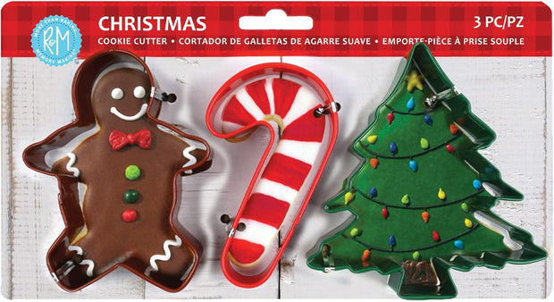 Christmas Cookie Cutters Set of 3 - Assorted Colours