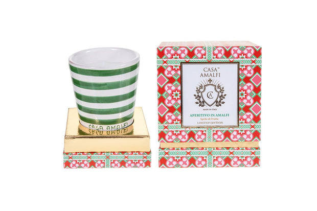 Casa Amalfi - Aperitivo In Amalfi Hand Painted Candle - Spritz Di Frutta 200gm