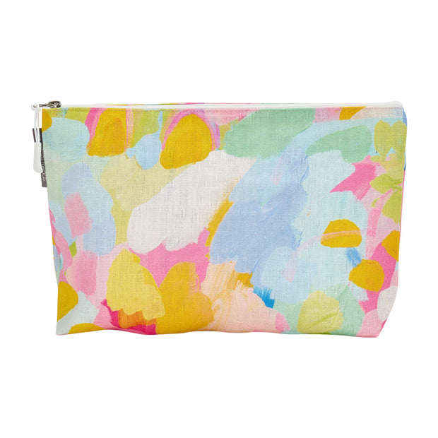 Annabel Trends - Cosmetic Bag - Linen - Large - Good Vibes