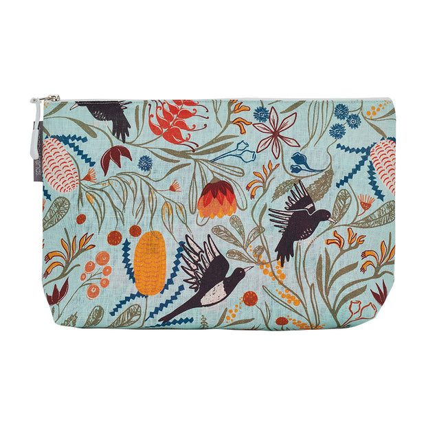 Annabel Trends - Cosmetic Bag - Linen - Large - Magpie Floral