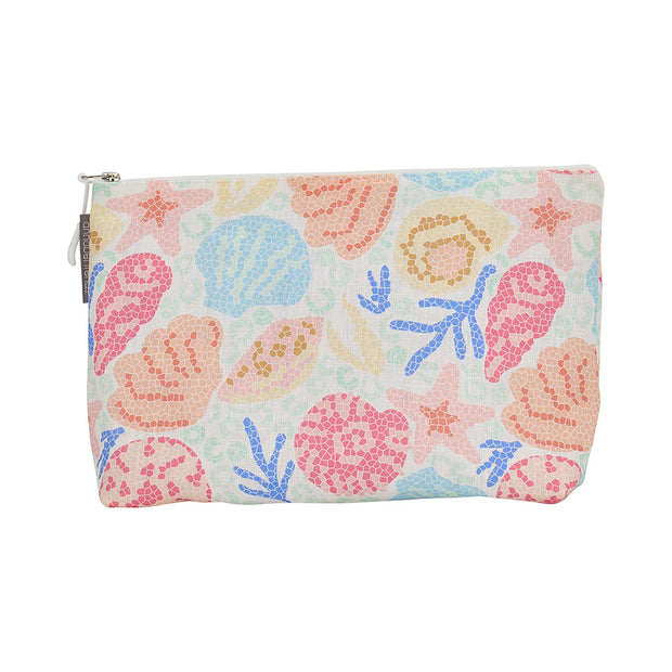 Annabel Trends - Cosmetic Bag - Linen - Large - Shelly Beach