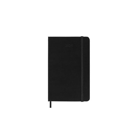 Moleskine - 2024 - 12 Month Weekly Horizontal Hard Cover Diary/Planner - Pocket - Black