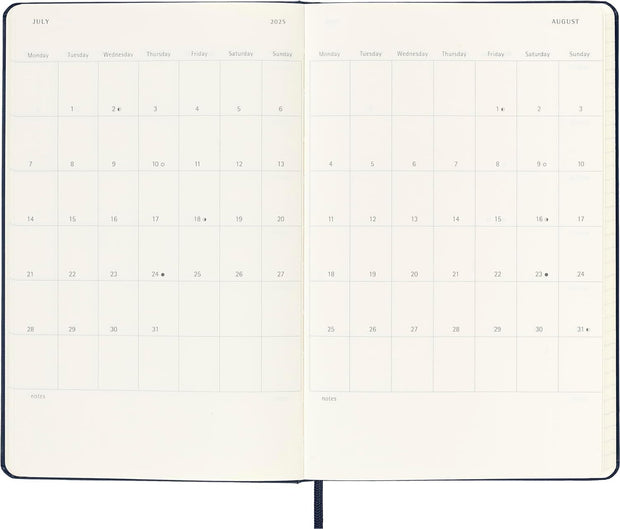 Moleskine - 2025 - 12 Month Weekly Horizontal Hard Cover Diary - Large - Black