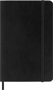 Moleskine - 2025 - 12 Month Weekly Horizontal Soft Cover Diary - Pocket - Black