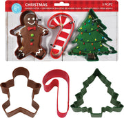 Christmas Cookie Cutters Set of 3 - Assorted Colours