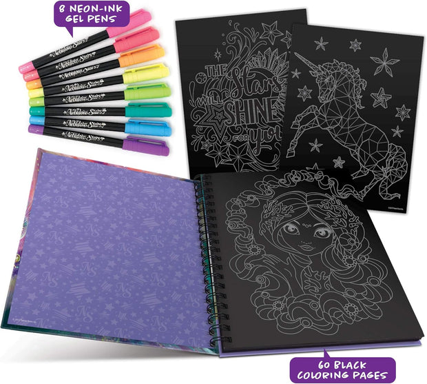 Nebulous Stars Large Colouring Book - Black