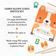 Petit Collage - Carry-Along Corgy Sketch Kit