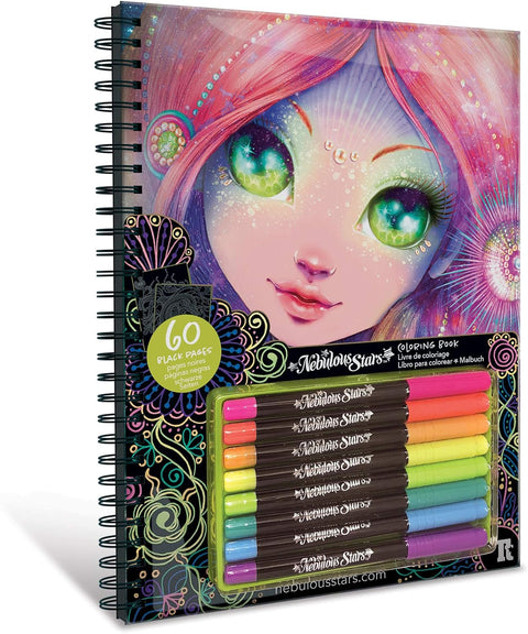 Nebulous Stars Large Colouring Book - Black