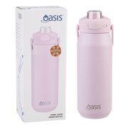 Oasis - Capri Ceramic Lined Stainless Steel Triple Wall Insulated Drink Bottle with Quick Release 750ml Pink Lemonade