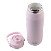 Oasis - Capri Ceramic Lined Stainless Steel Triple Wall Insulated Drink Bottle with Quick Release 750ml Pink Lemonade