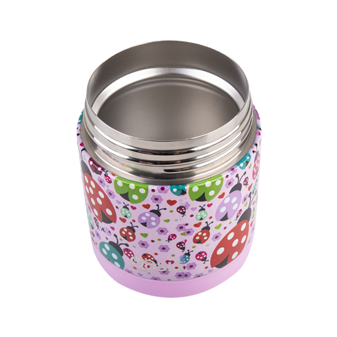 Oasis - Stainless Steel Double Wall Insulated Kid's Food Flask 300ml - Lovely Lady Bugs