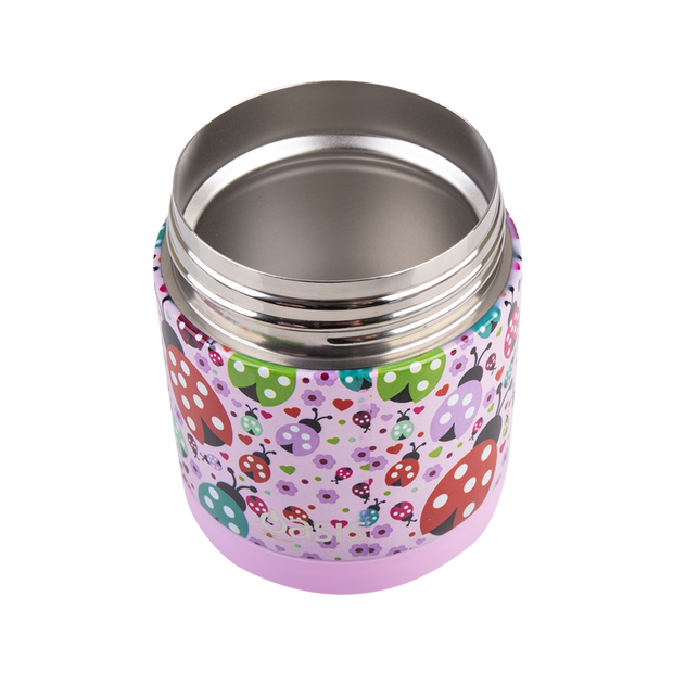 Oasis - Stainless Steel Double Wall Insulated Kid's Food Flask 300ml - Lovely Lady Bugs