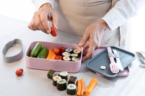 Cuisena - RPET Rectangular Bento with Cutlery - Pink