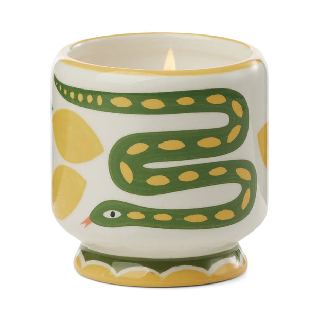 Paddywax - Adopo 8 oz./226g Snake Ceramic Candle - Wild Lemongrass