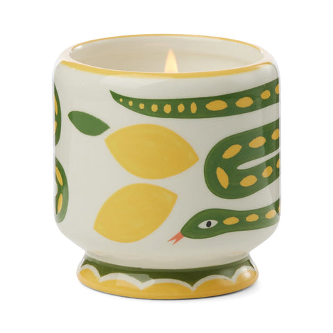 Paddywax - Adopo 8 oz./226g Snake Ceramic Candle - Wild Lemongrass