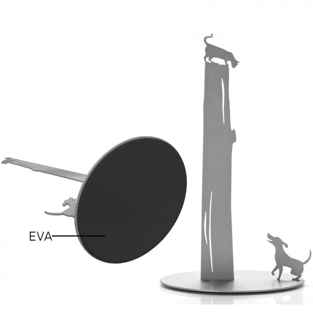 Artori Design - Dog vs. Cat - Paper Towel Holder - Grey
