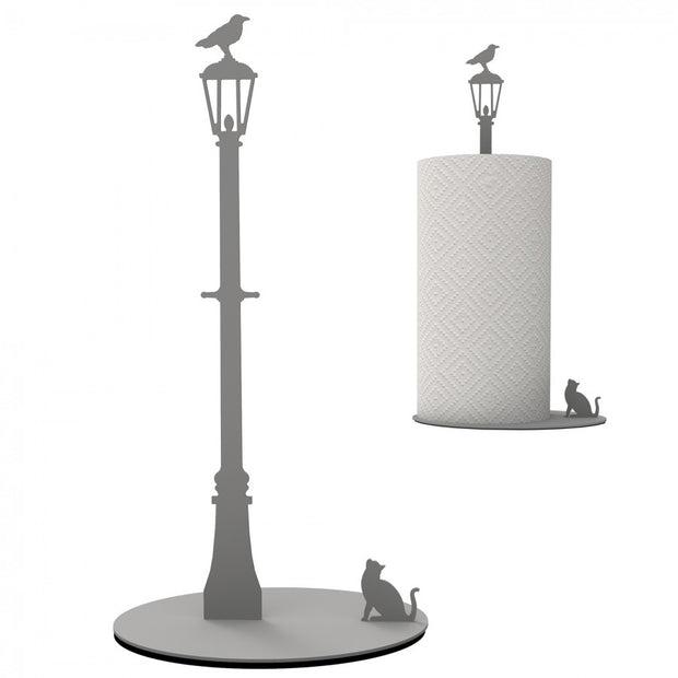 Artori Design - Cat Vs. Crow – Paper Towel Holder – Grey