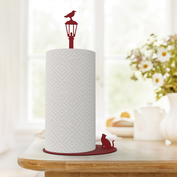 Artori Design - Cat Vs. Crow – Paper Towel Holder – Red