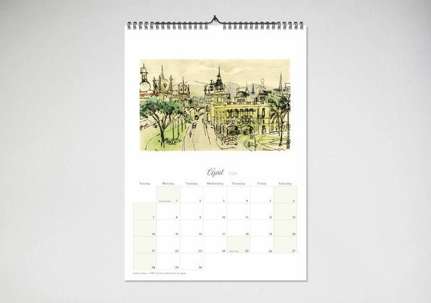 Margaret Olley Ink Drawings 2025 Wall Calendar