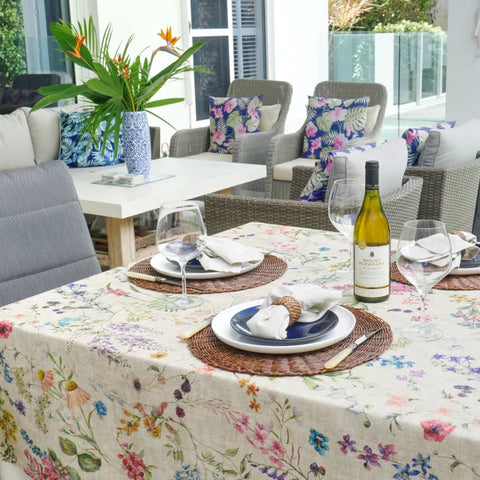 Ben Elke - Stain Resistant Tablecloth – Posie Round 150cm