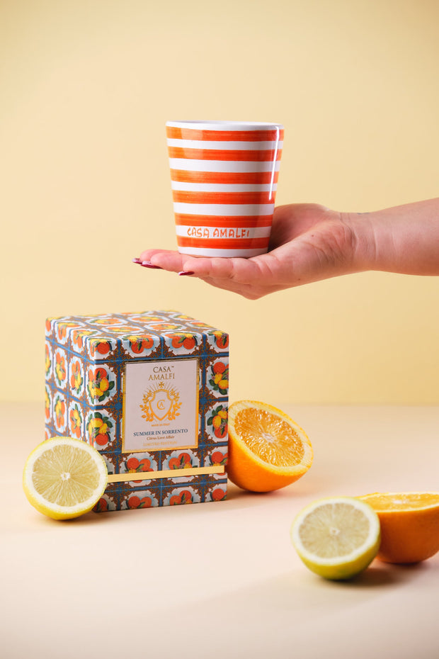 Casa Amalfi - Summer In Sorrento Hand Painted Candle - A Citrus Love Affair 200gm