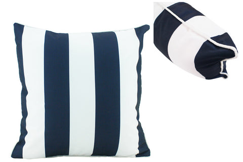 Navy Stripe Cushion 50x50cm