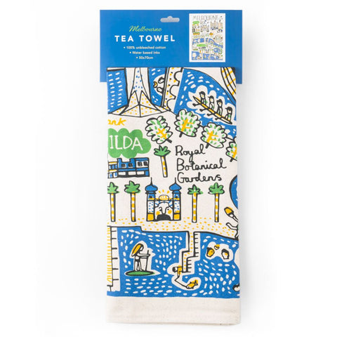 Melbourne Tea Towel by Julia Gash