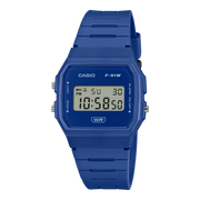 Casio - Digital LED, S/W, Alarm, WR Blue Resin Band - F91WB-2A1